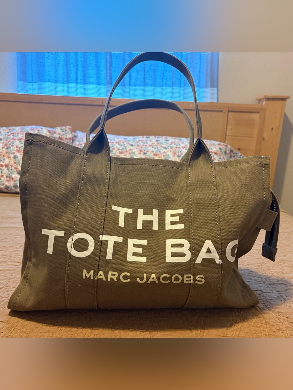 Marc Jacobs Slate Green THE TOTE BAG Canvas Tote - Large
